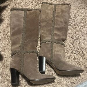 Lauren Ralph Lauren Suede Heeled Boots